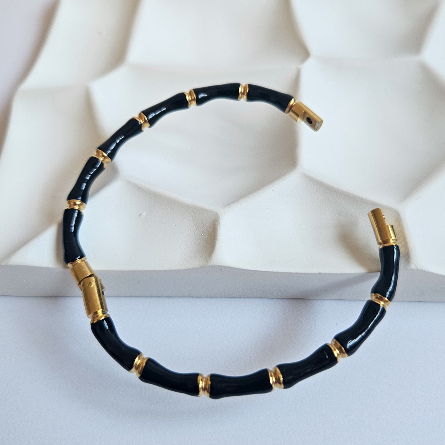 Black & Gold Bamboo Bangle