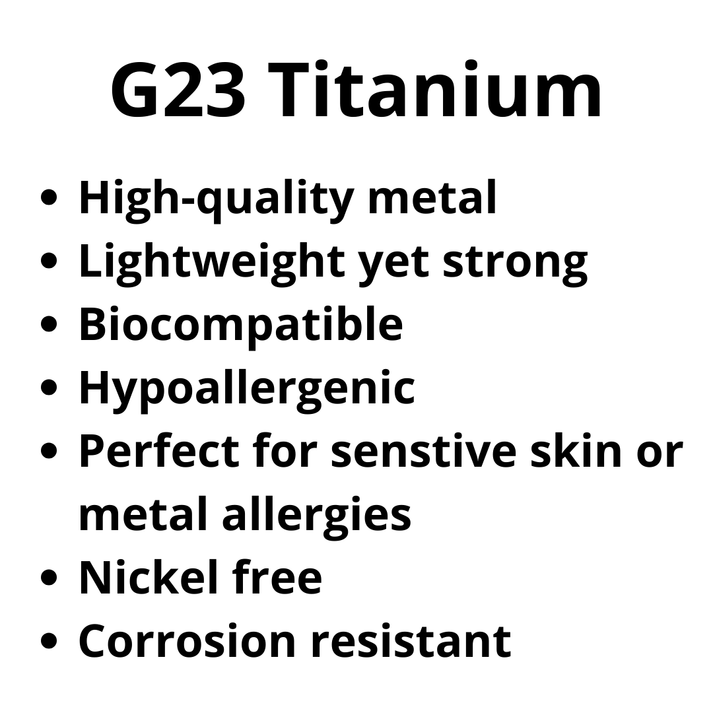 White Opal Flair | G23 Titanium Flat Back Stud