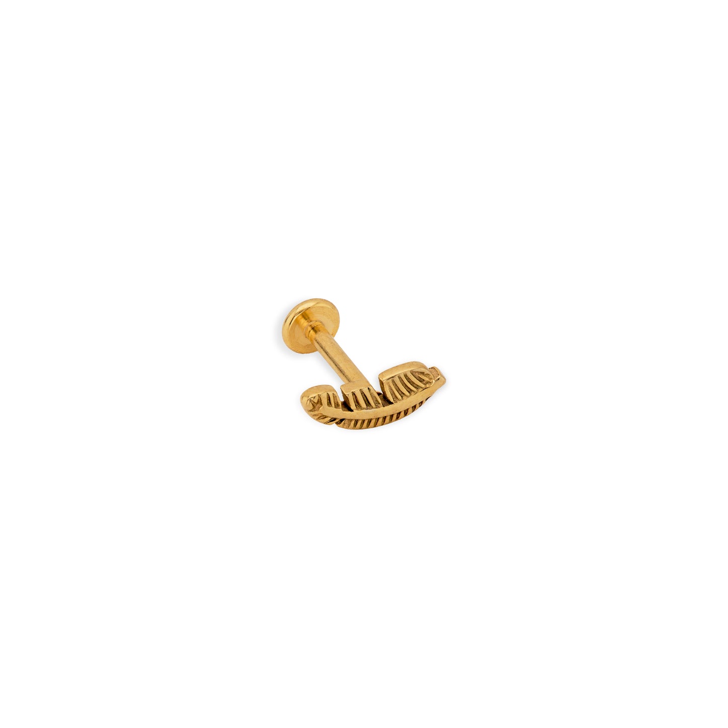 Feather Gold | Stainless Steel Flat Back Stud
