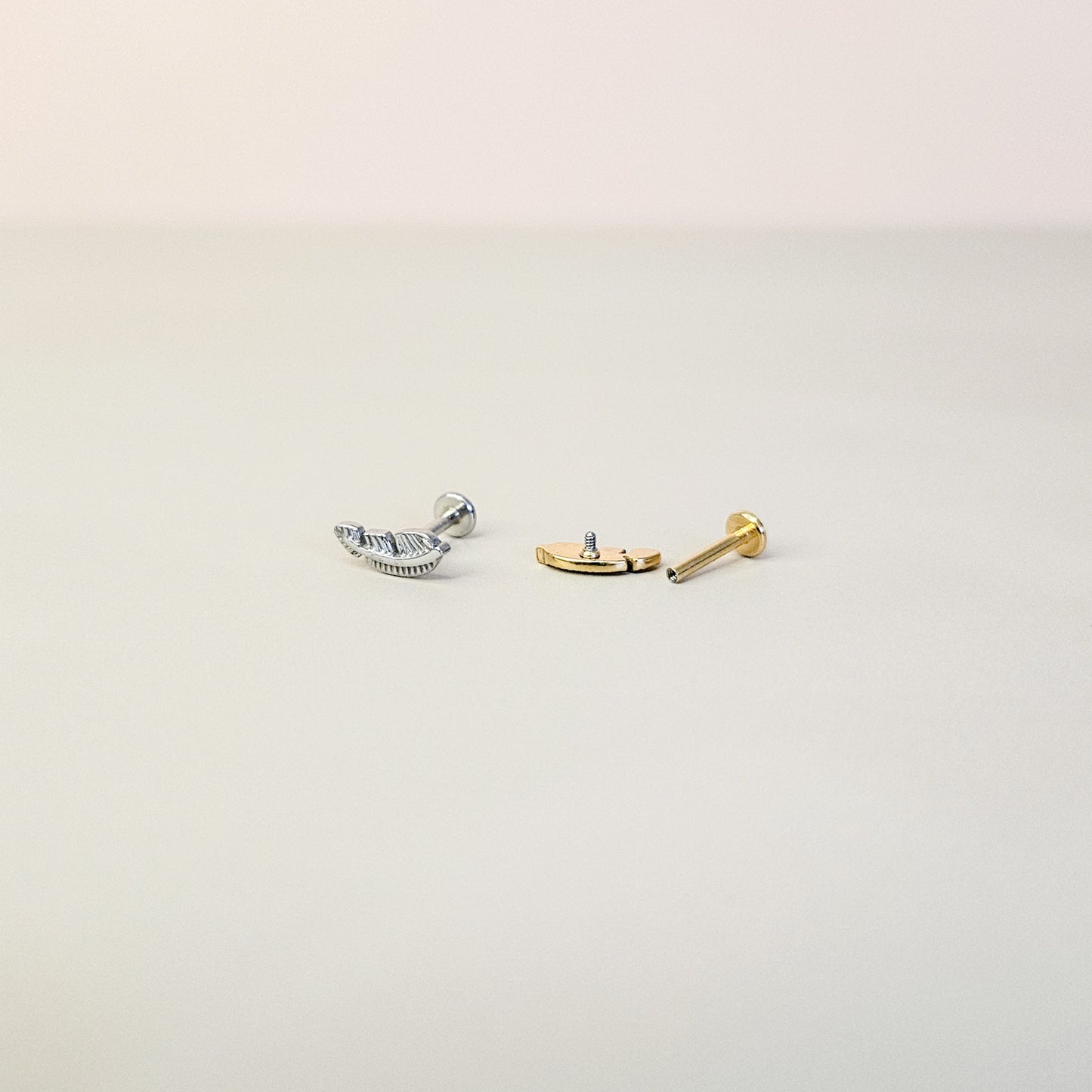 Feather Gold | Stainless Steel Flat Back Stud