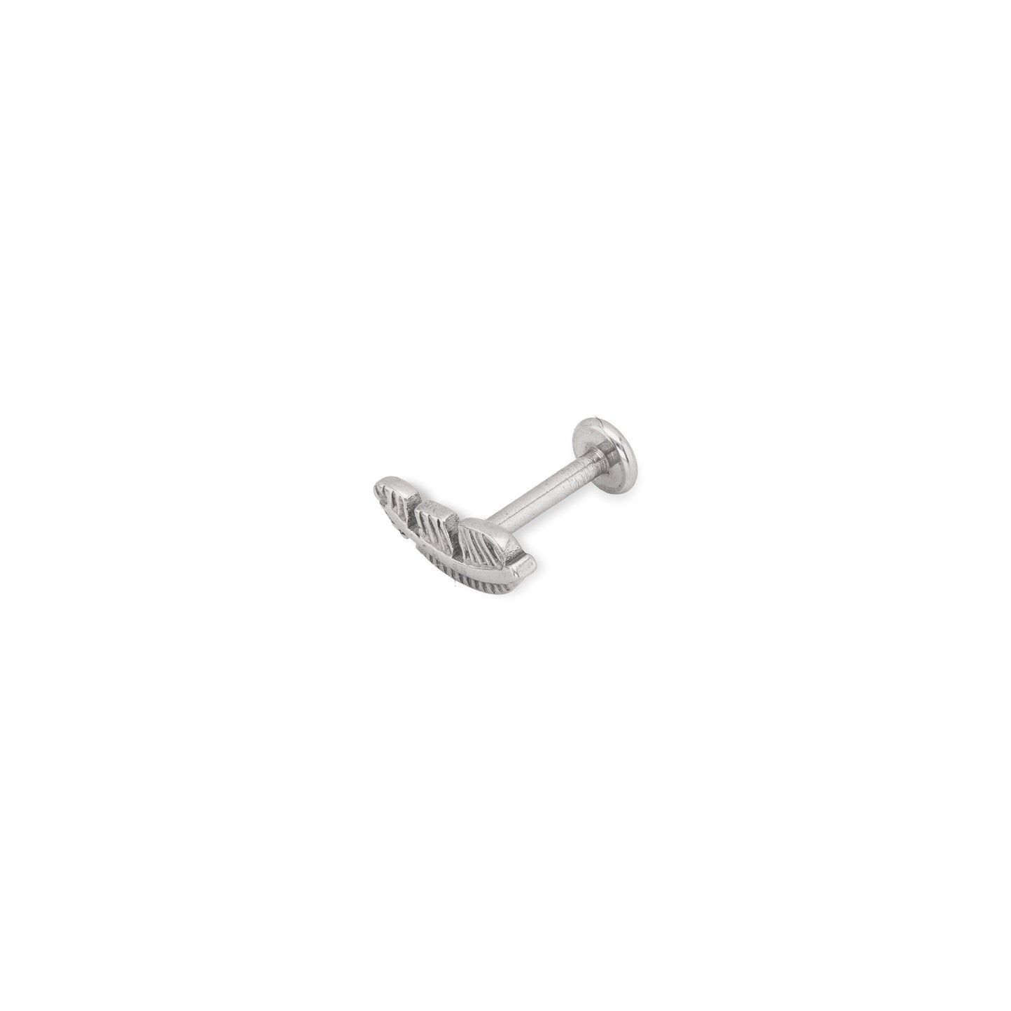 Feather Silver | Stainless Steel Flat Back Stud