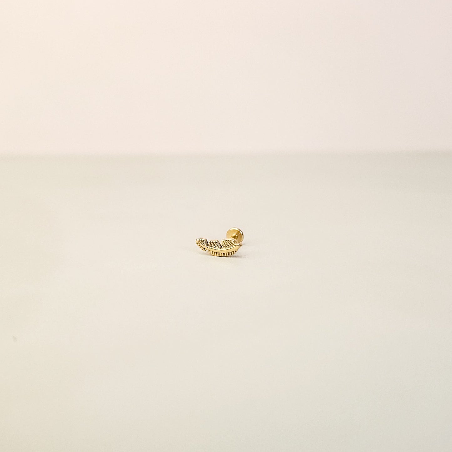 Feather Gold | Stainless Steel Flat Back Stud