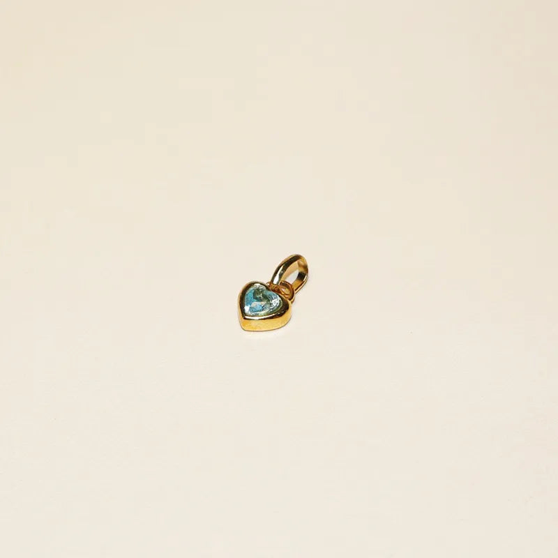 Birthstone Heart Charms