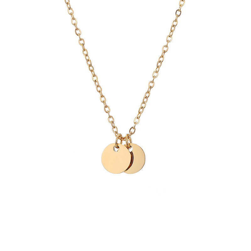 Gold Mini Disc Necklace