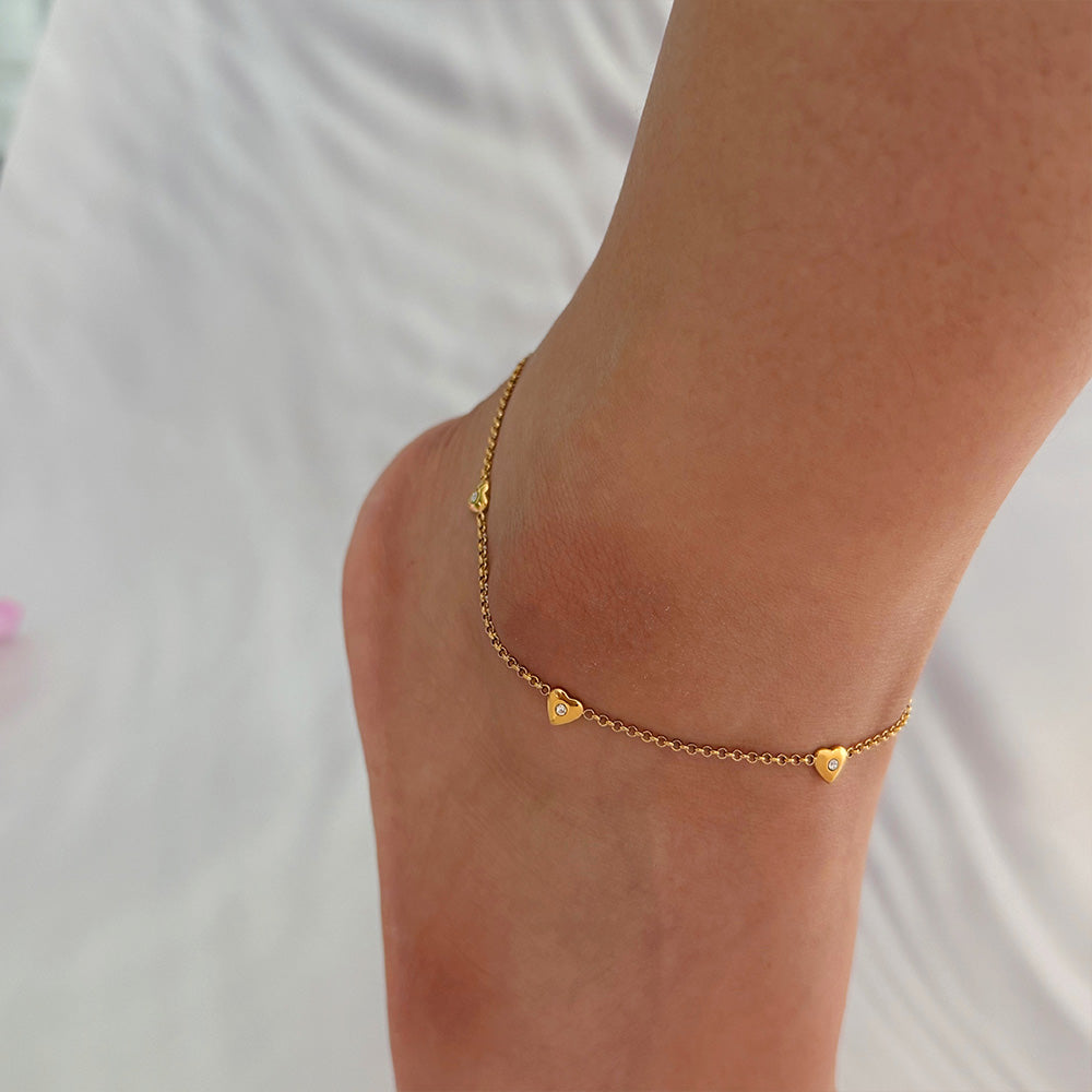 Mini Heart Anklet