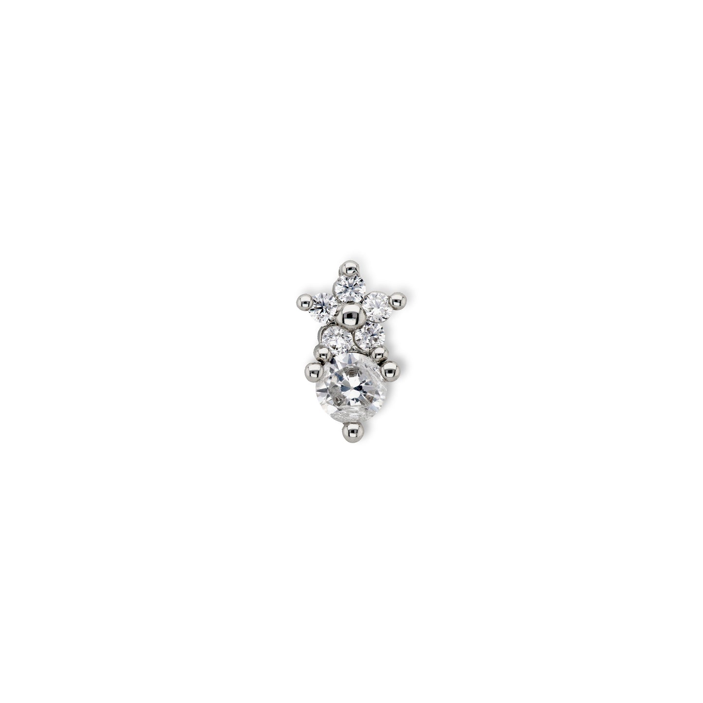 Neve Silver | Stainless Steel Screw Ball Stud