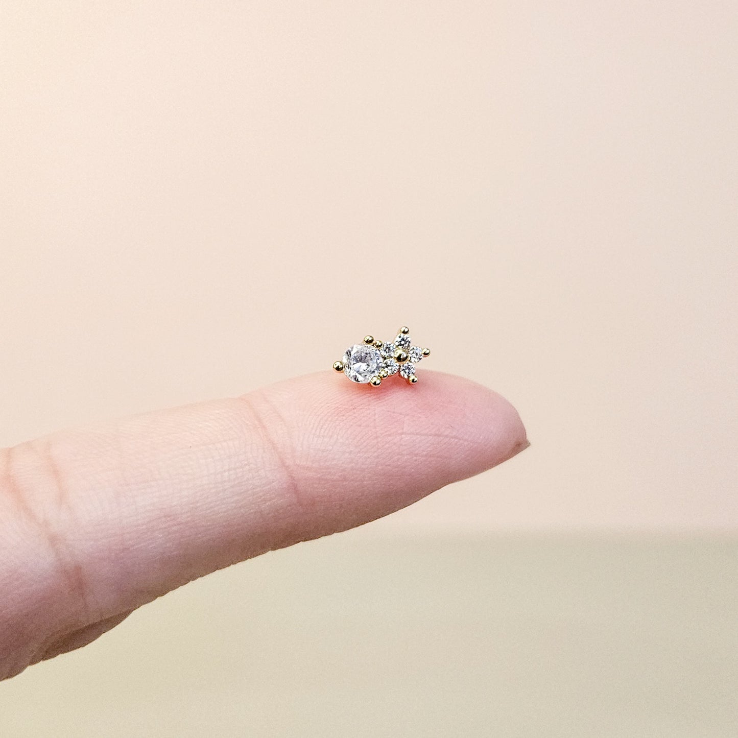 Neve Silver | Stainless Steel Screw Ball Stud