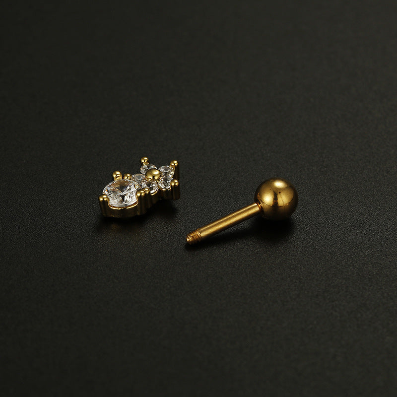 Neve Gold | Stainless Steel Screw Ball Stud