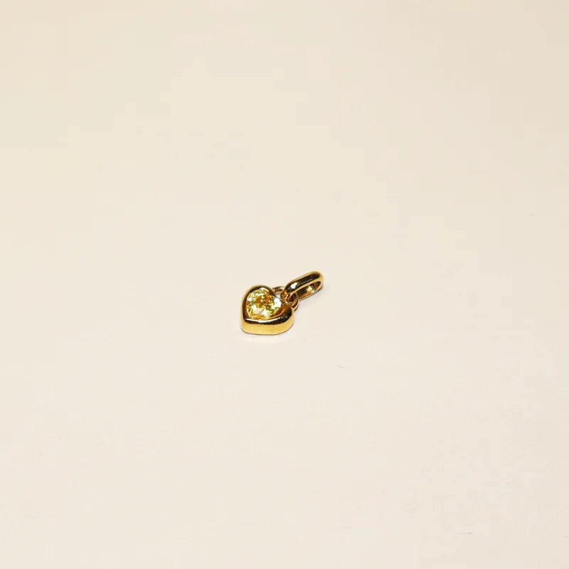 Birthstone Heart Charms