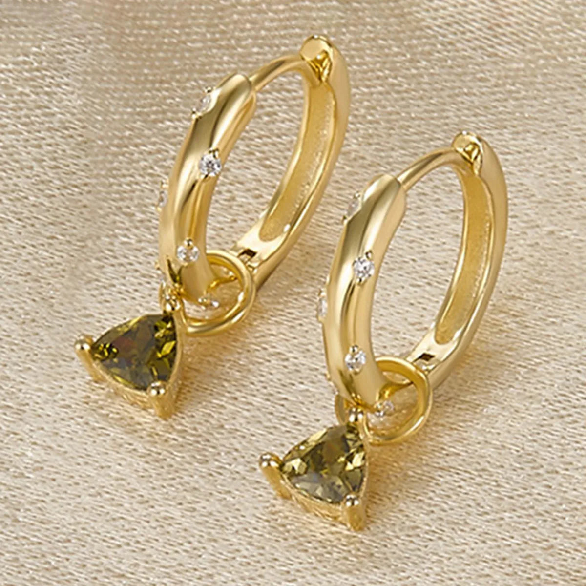 Olive Huggies in Sterling Silver