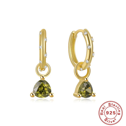 Olive Huggies in Sterling Silver