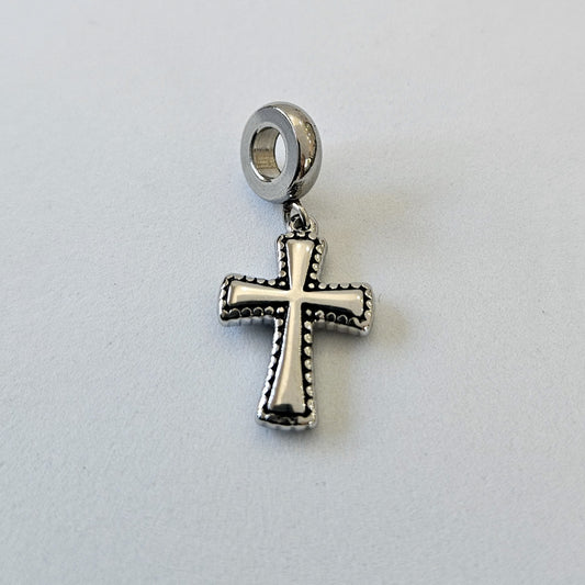 Plain Cross Pendant Charm Bracelet Charm