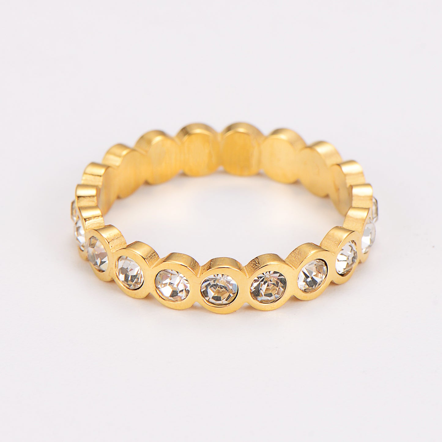 Polka Low Set Eternity Ring