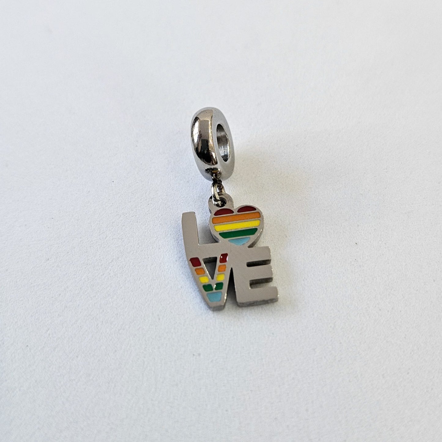 Rainbow Love Pendant Bracelet Charm