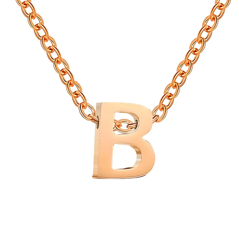 Rose Gold Letter Necklace