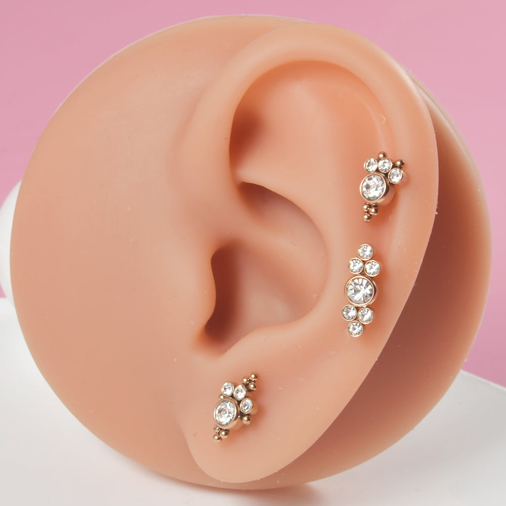 Ethereal Rose Gold | Stainless Steel Flat Back Stud