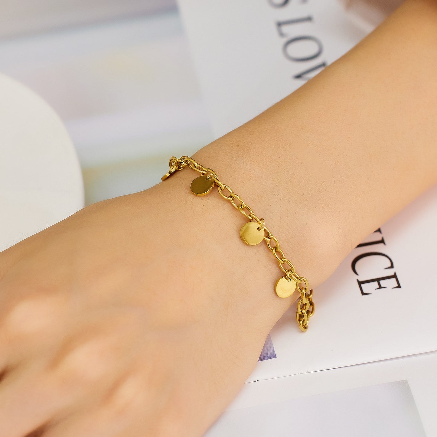 Round Disc Bracelet