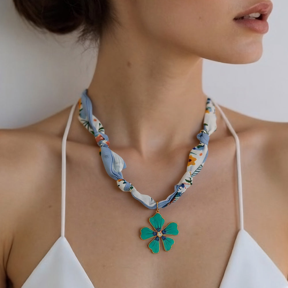 Spring Silk Necklace