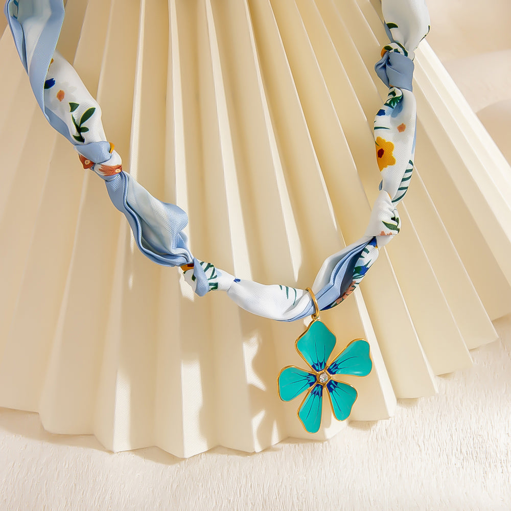 Spring Silk Necklace