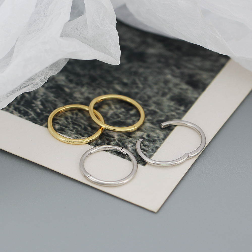 10mm | Sterling Silver Seamless Clicker Ring