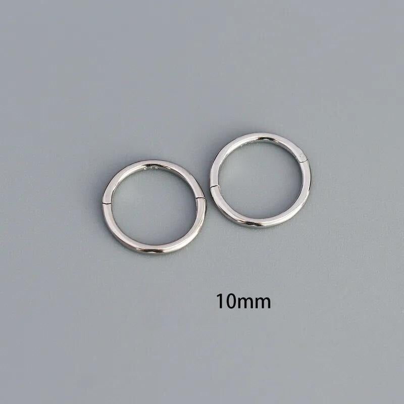 10mm | Sterling Silver Seamless Clicker Ring