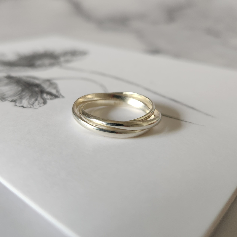 Russian Wedding Ring in Sterling Silver