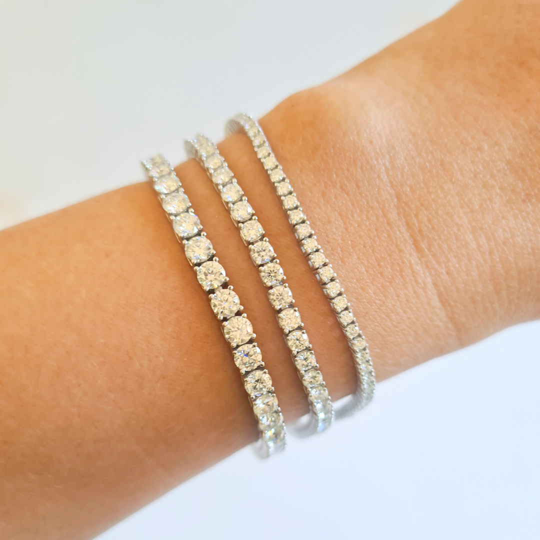 4mm Moissanite Tennis Bracelet in Sterling Silver