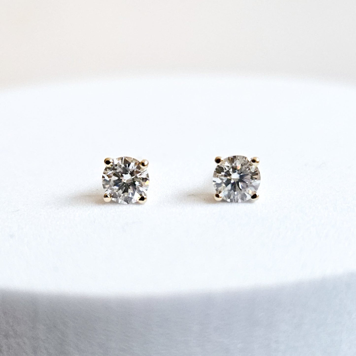5mm Classic Moissanite Studs in Sterling Silver