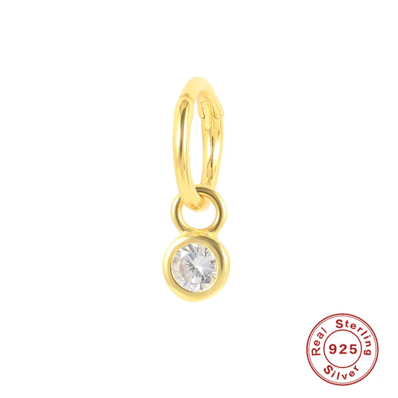 Sterling Silver 1.2mm Micro Clicker Ring + Charm Combo