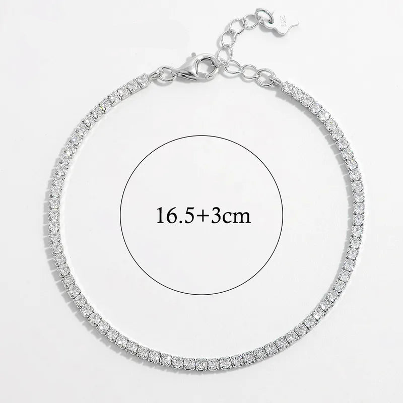 Petite Tennis Bracelet in Sterling Silver