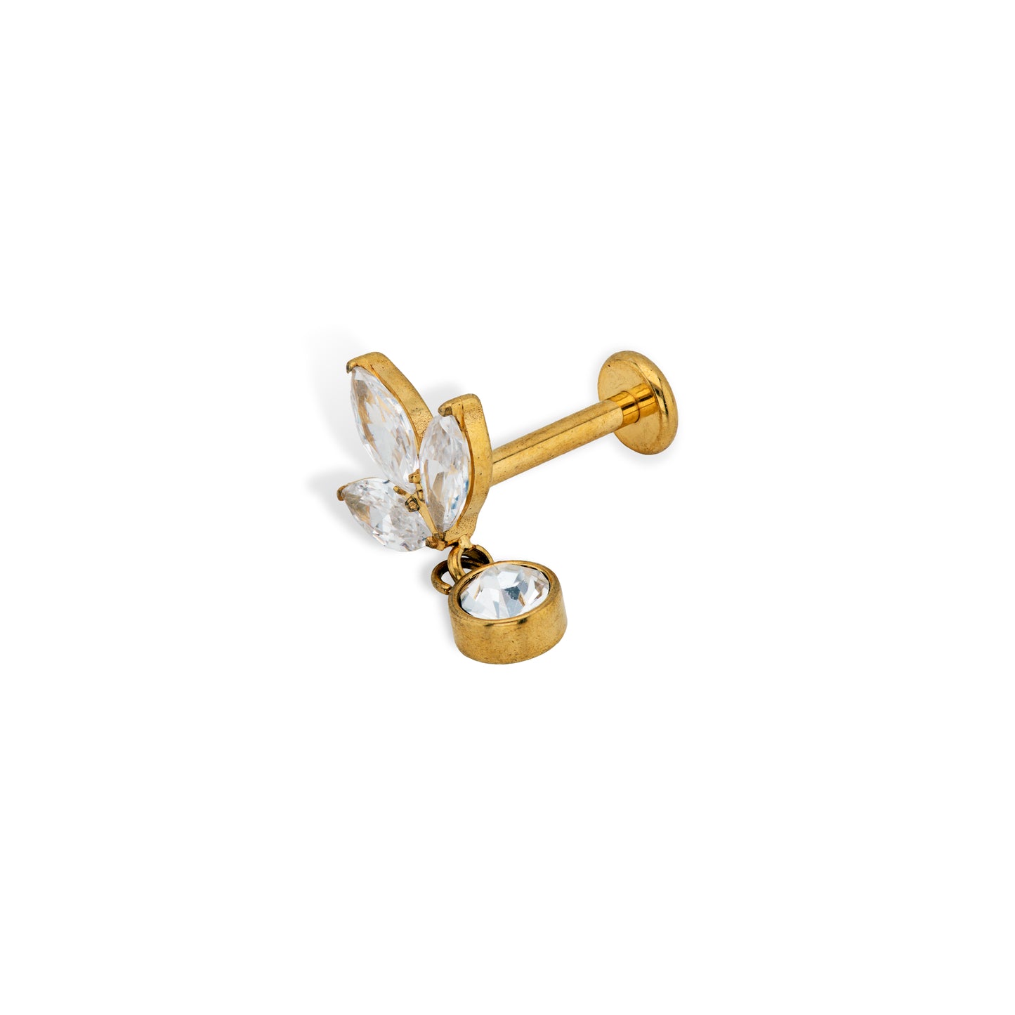 Iris | G23 Titanium Flat Back Stud