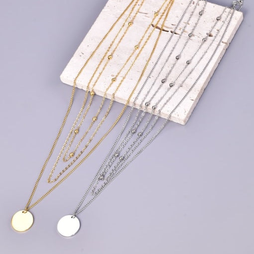 Trio Engraved Necklace