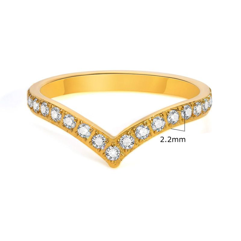 V Half Eternity Ring