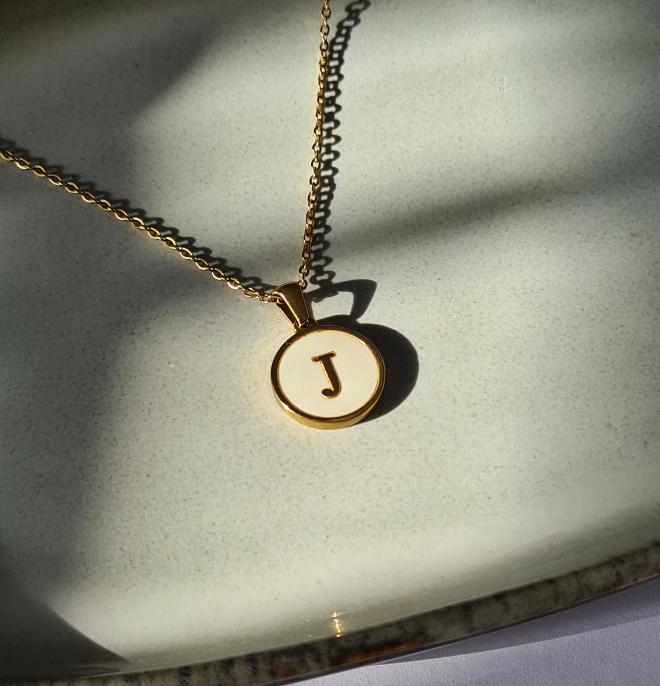 Initial Shell Necklace