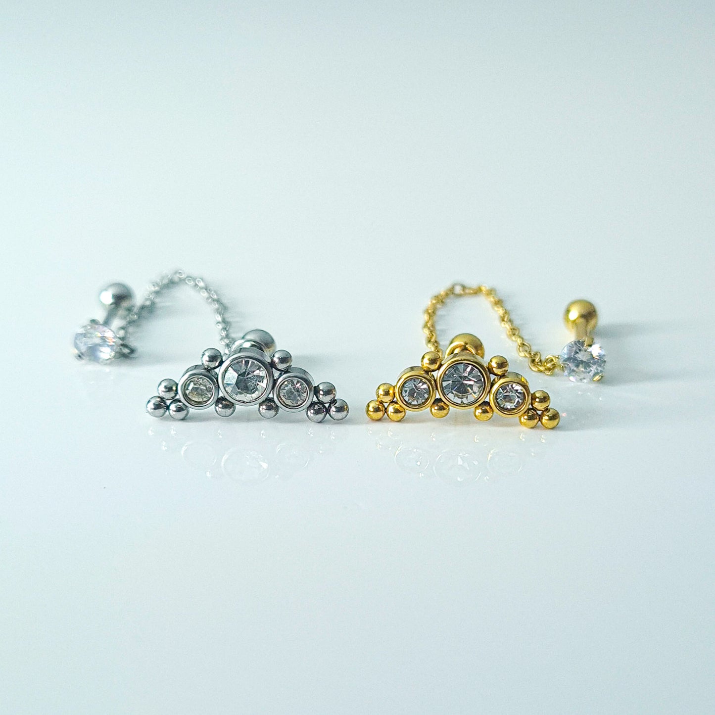 Bouquet | Double Stud and Chain (1pc single)