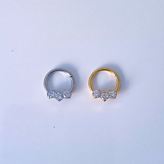 Iced | Stainless Steel Seamless Clicker Ring