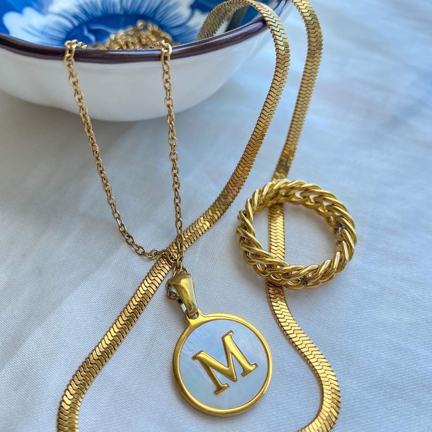 Initial Shell Necklace