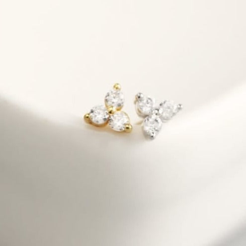Trinity Studs in Sterling Silver
