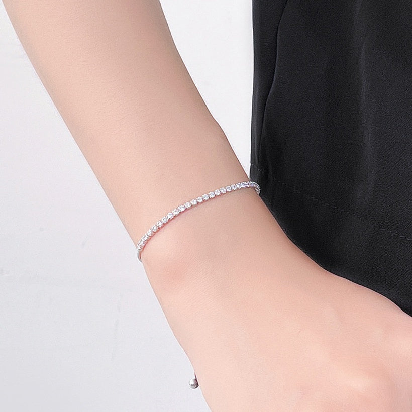 Adjustable Tennis Bracelet in Sterling Silver