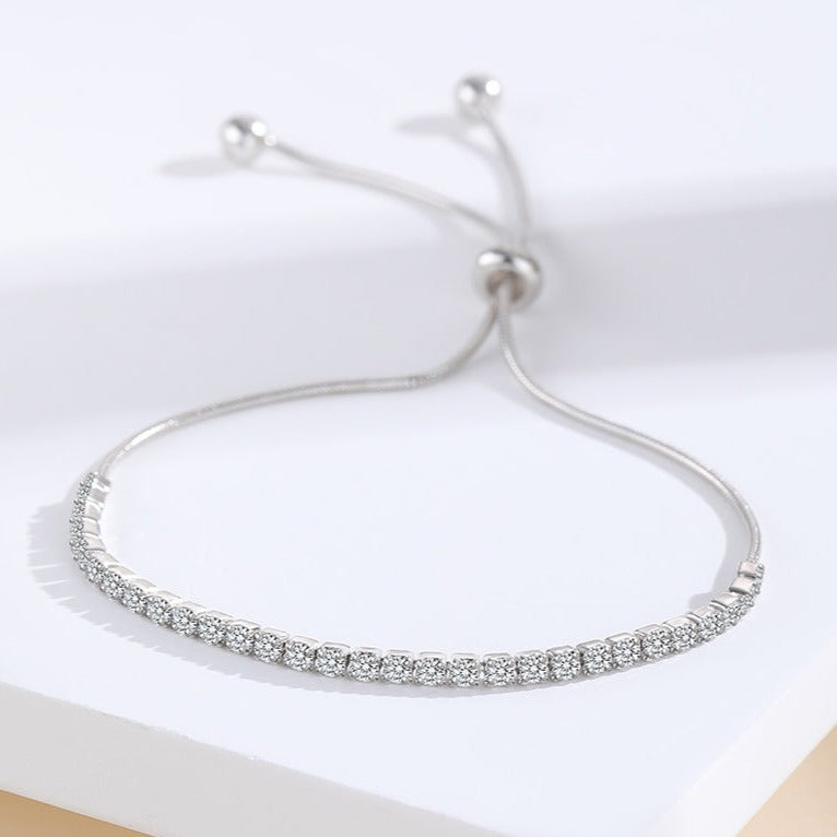 Adjustable Tennis Bracelet in Sterling Silver