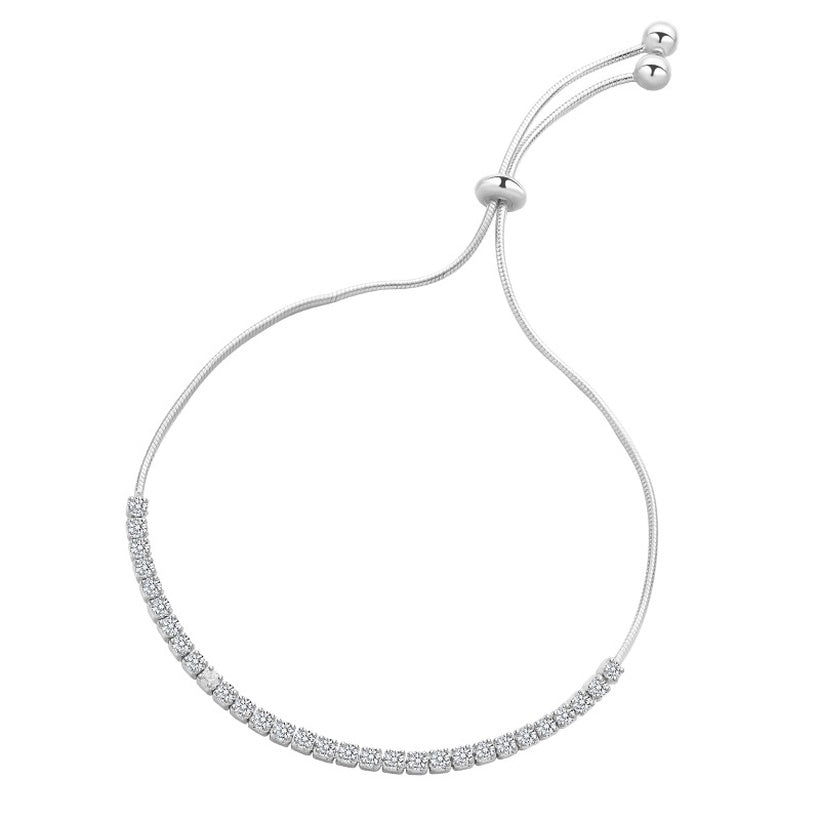 Adjustable Tennis Bracelet in Sterling Silver