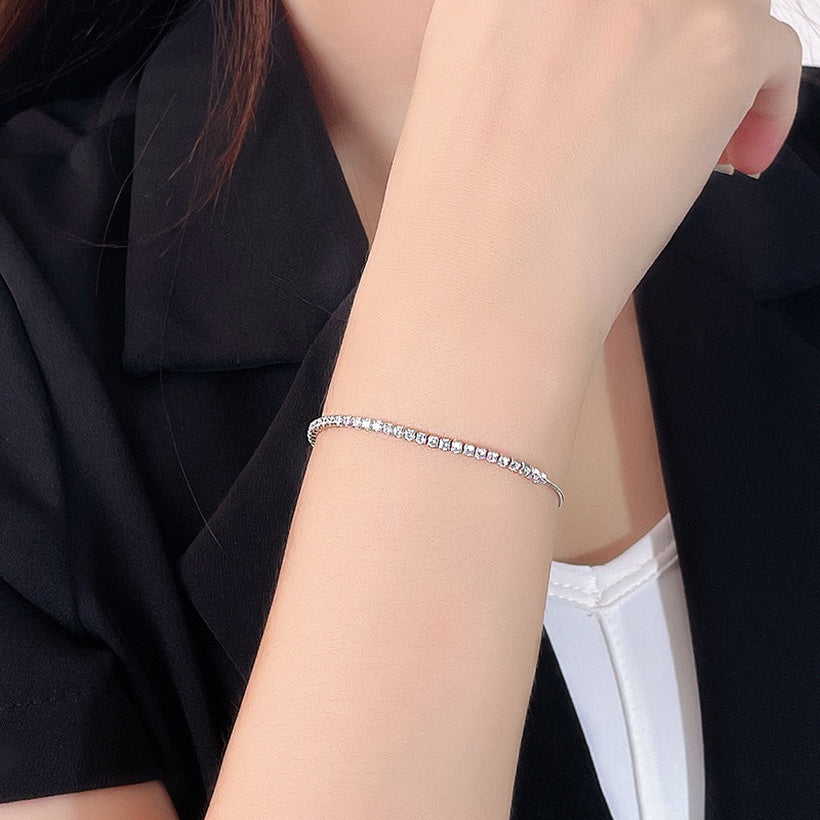 Adjustable Tennis Bracelet in Sterling Silver