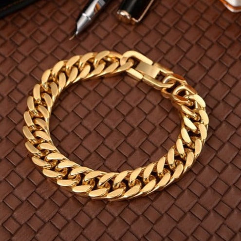 Mens chunky shop gold bracelet