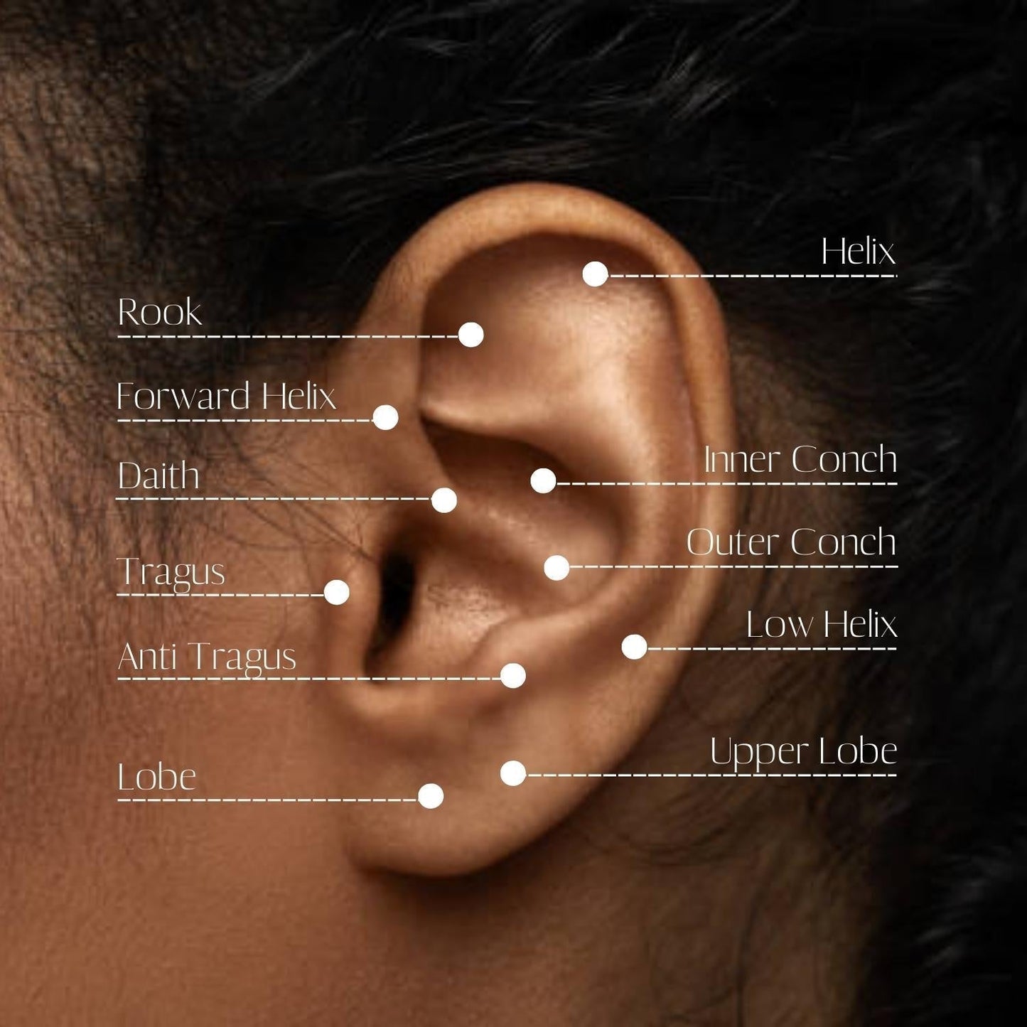 Opal Curvy | Flat Back Stud (1pc single)