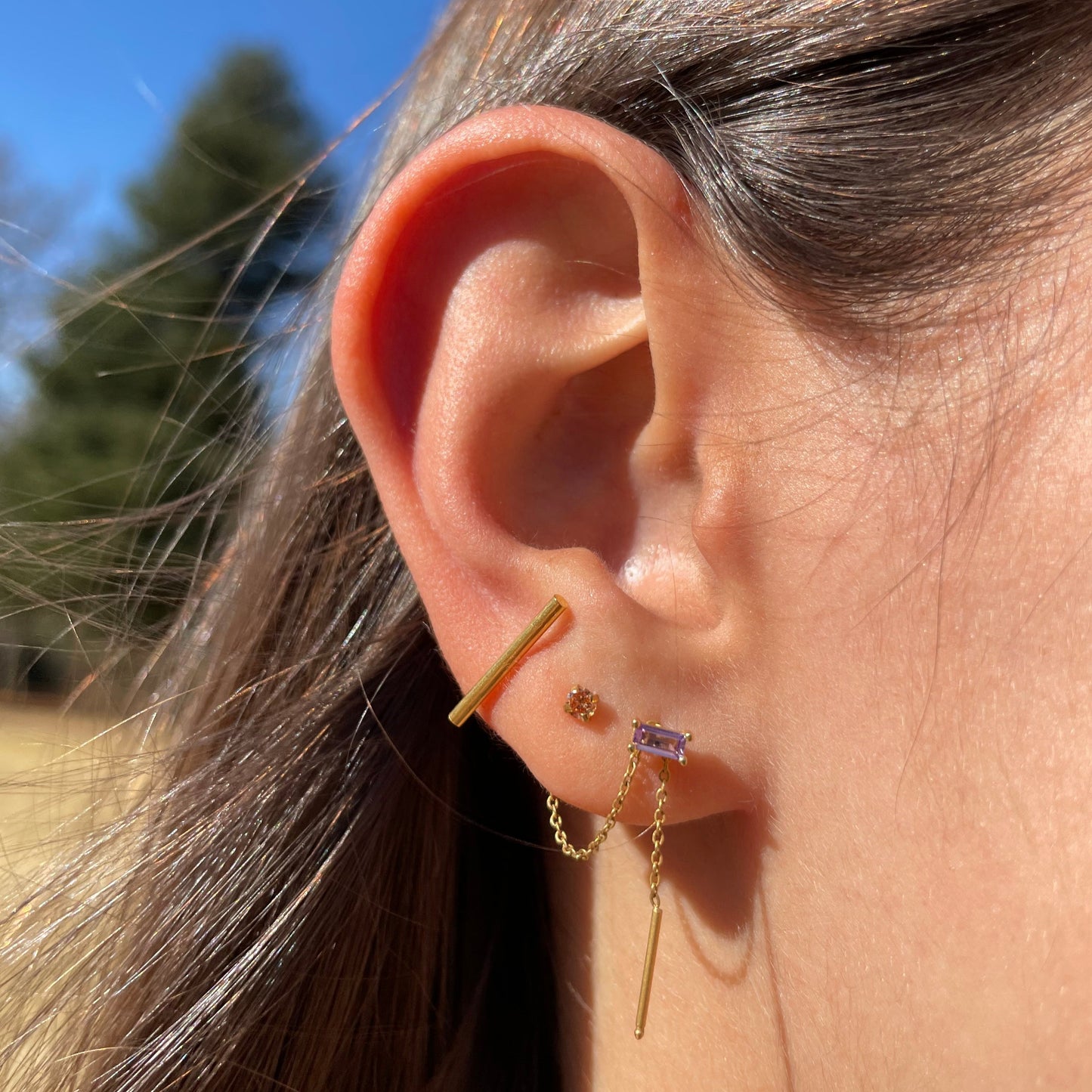 Birthstone | Screw Ball Stud (1pc single)