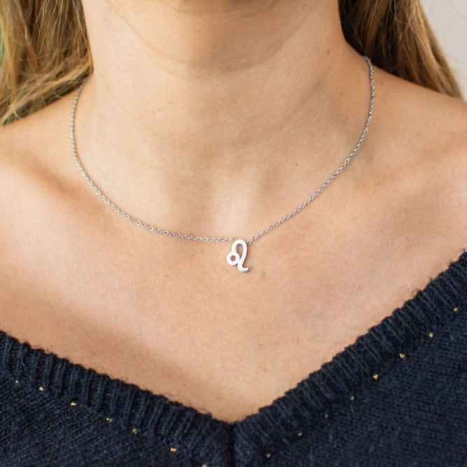 Stainless steel zodiac horoscope minimalist necklace