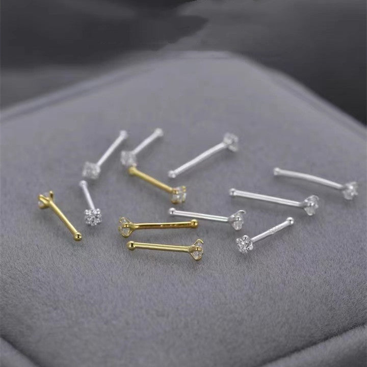Diamante Nose Pin | Sterling Silver