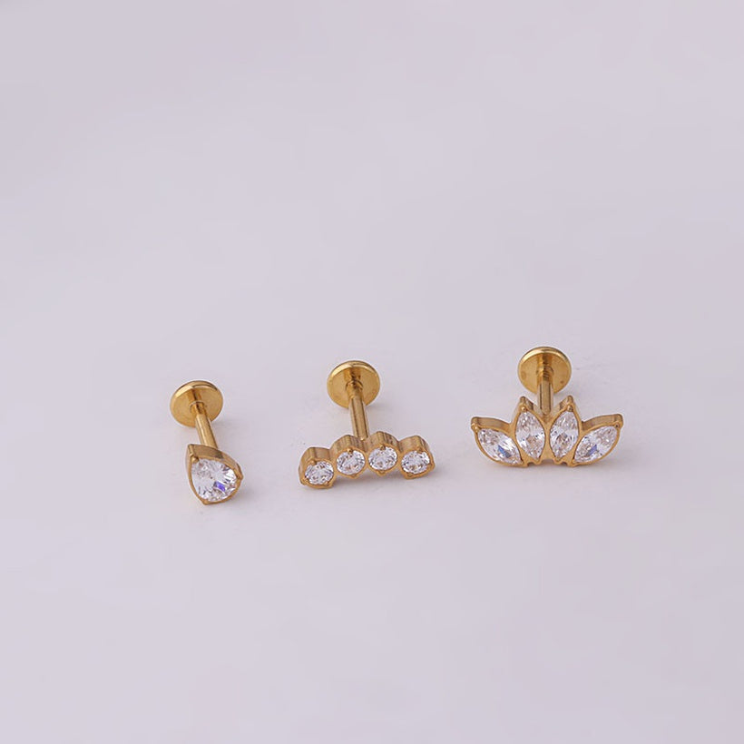 Quatro | Flat Back Stud (1pc single)
