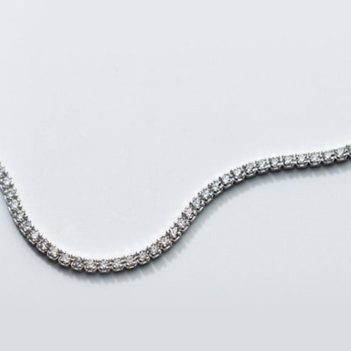 Petite Tennis Choker in Sterling Silver
