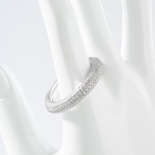 Shimmer Five Row Eternity Ring in Sterling Silver